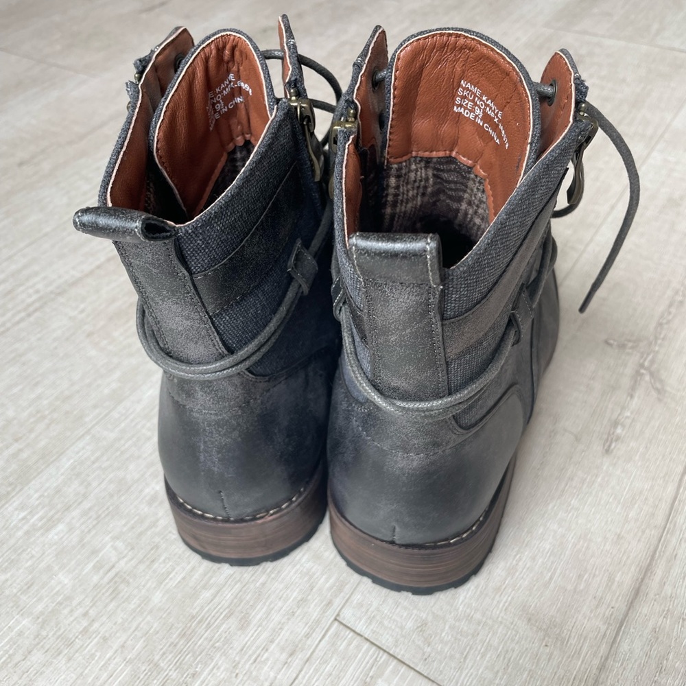 Polar Fox Men’s High Top Cap Toe Zipper Boots size 9.5 - Picture 4 of 6